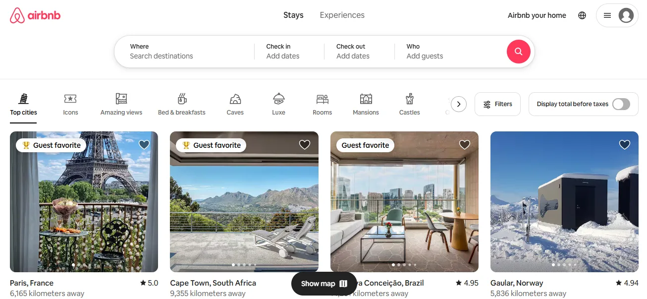 airbnb platform picture